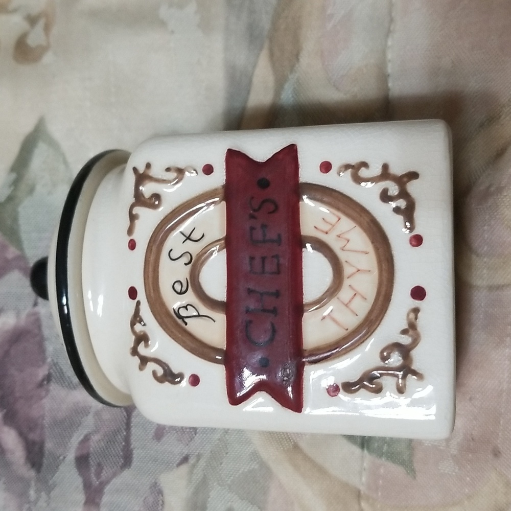 4pc Home Interiors Herb Canister Set - Picture 4 of 7